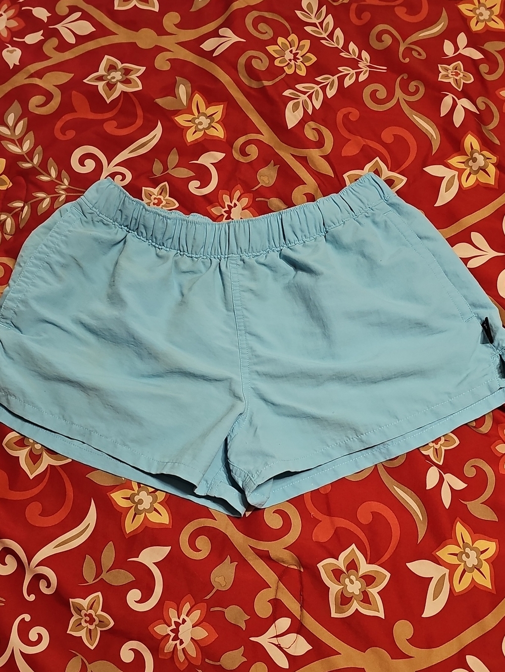 Patagonia Light Blue Elastic-Waist Athletic Shorts(B)